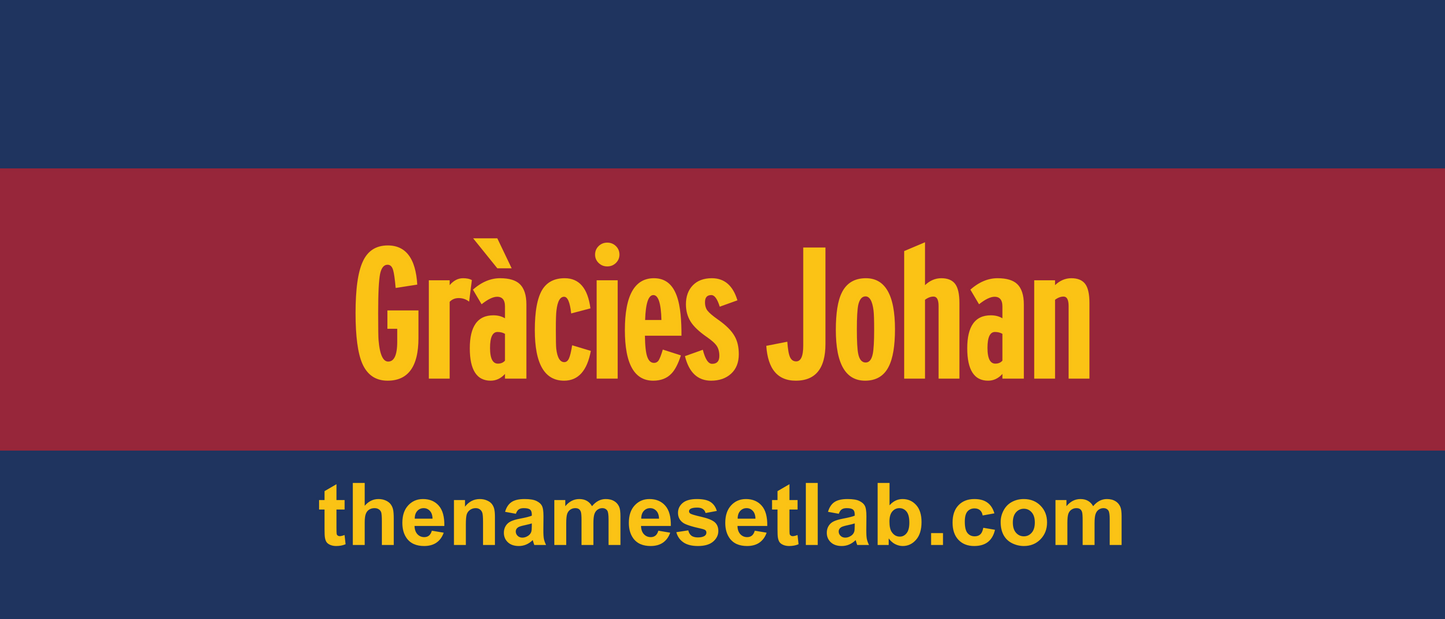 Gràcies Johan Tribute Patch Vector