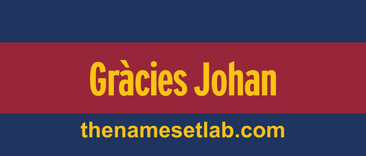Gràcies Johan Tribute Patch Vector