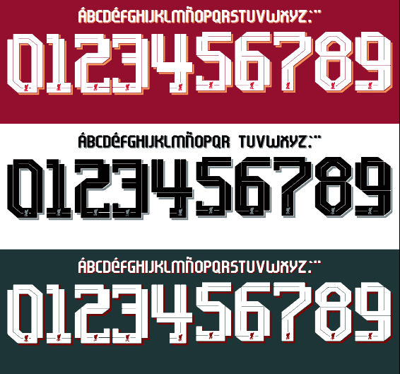 Liverpool 2022-2023 UCL / Cup Font mockup
