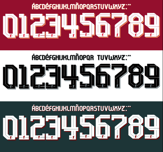 Liverpool 2022-2023 UCL / Cup Font mockup