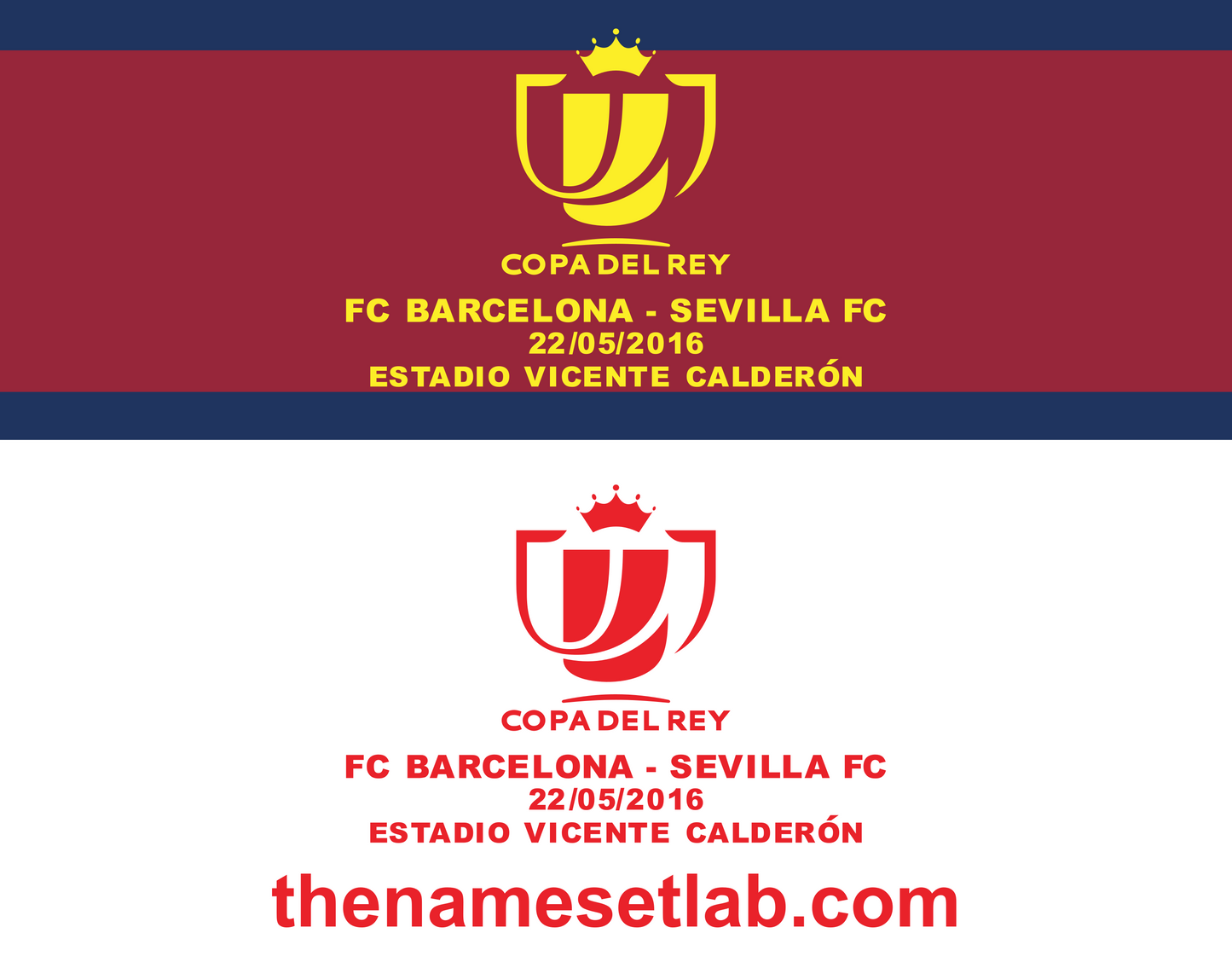 Copa del Rey 2016 Match Details preview image showing the vector artwork design for this digital download.
