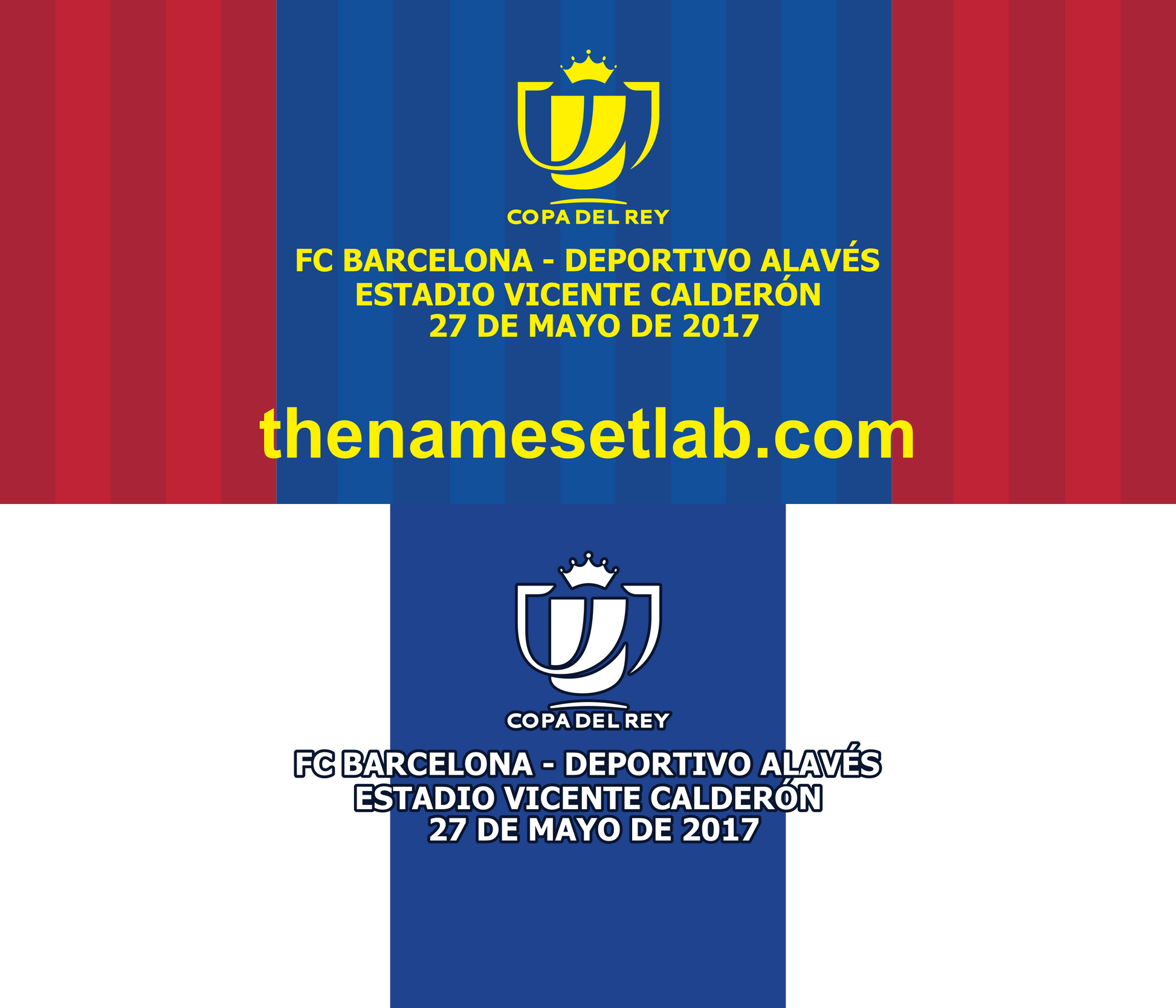 Copa del Rey 2017 Match Details preview image showing the vector artwork design for this digital download.