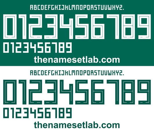 Mexico 2018 Football Nameset AI Vector File