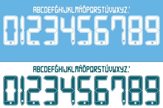 Manchester City 2021-2022 UCL Cup nameset 21/22 font vector file
