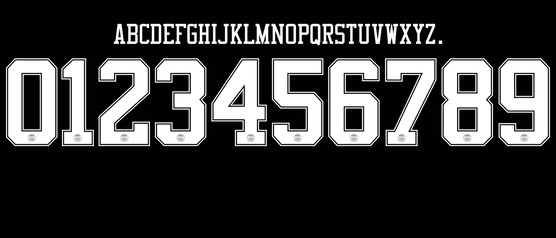 Paris SG UEFA Champions League Third Kit 2018–2019 Nameset mockup