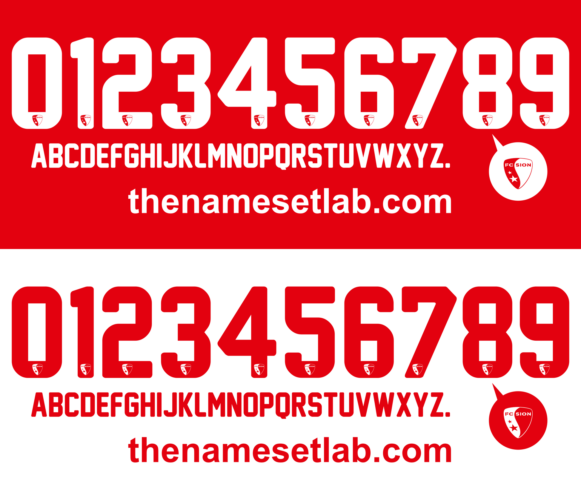 FC Sion 2016–2017 Nameset Mockup