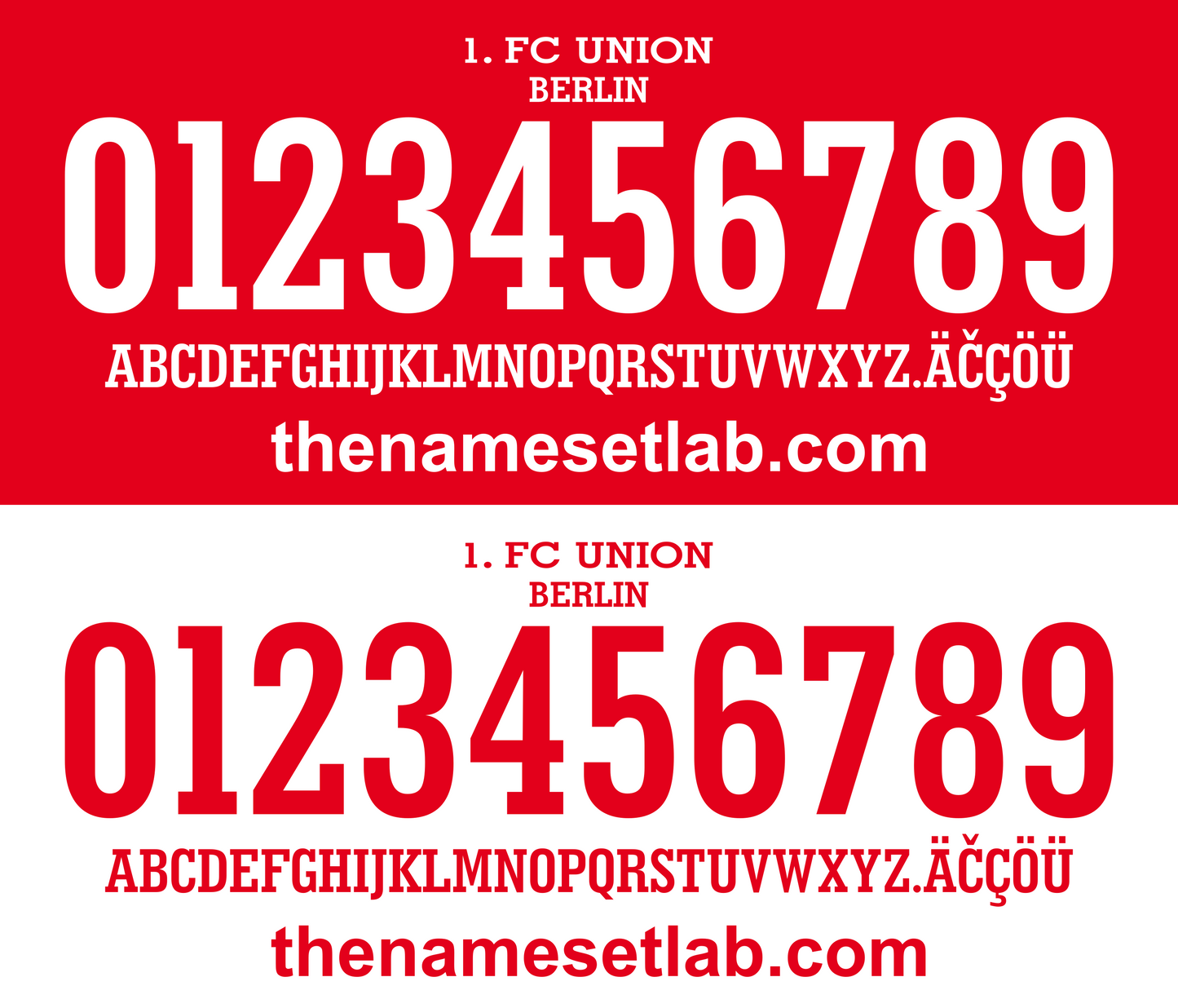Union Berlin 2016-2017 Nameset AI Vector File