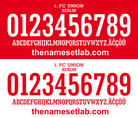 Union Berlin 2016-2017 Nameset AI Vector File