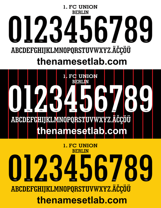 Union Berlin 2017-2018 Nameset AI Vector File