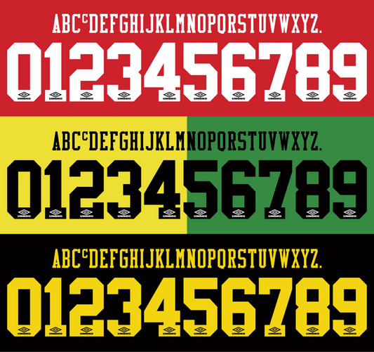 Manchester United 1992-1996 nameset 92/96 font vector file
