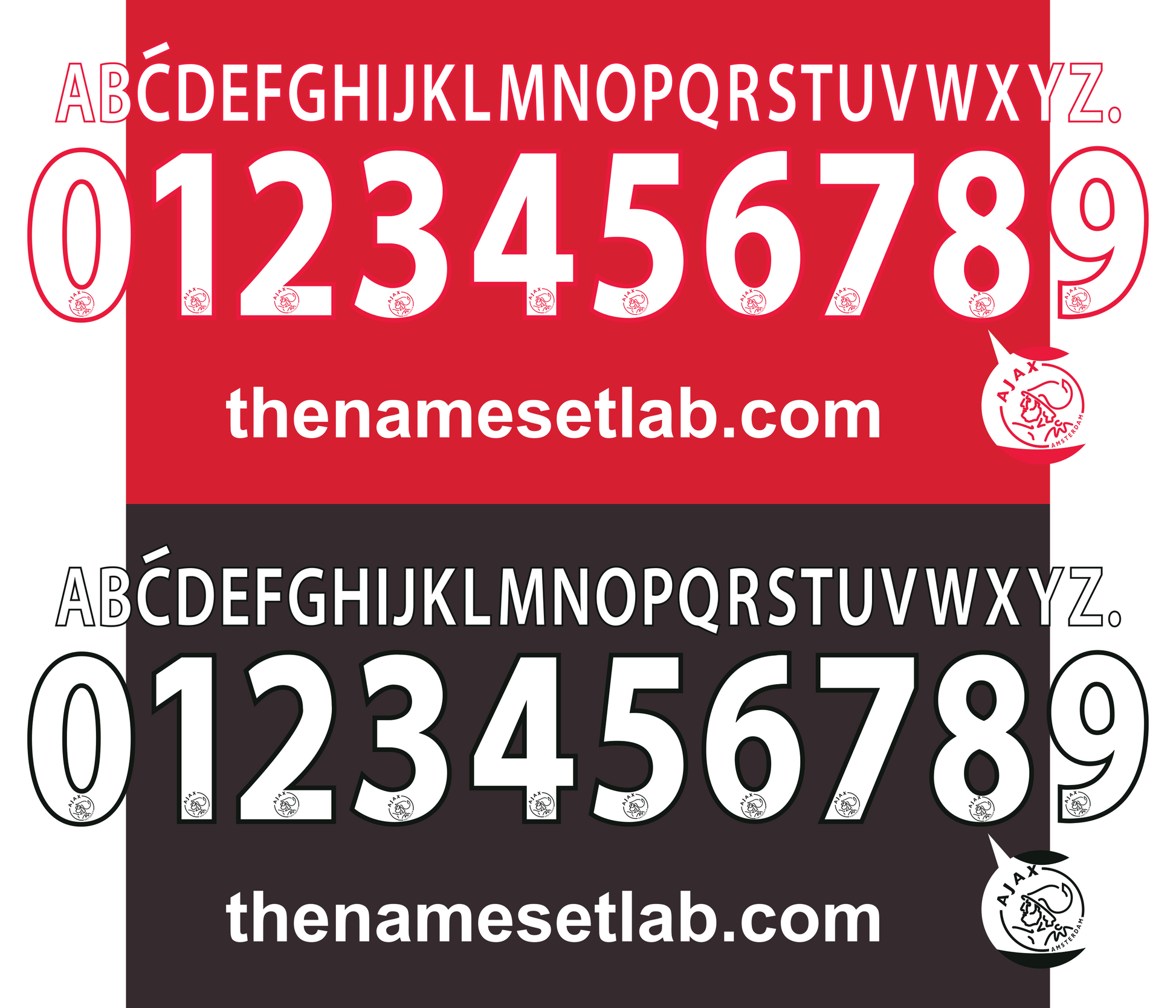 Ajax 2001–2002 Nameset mockup
