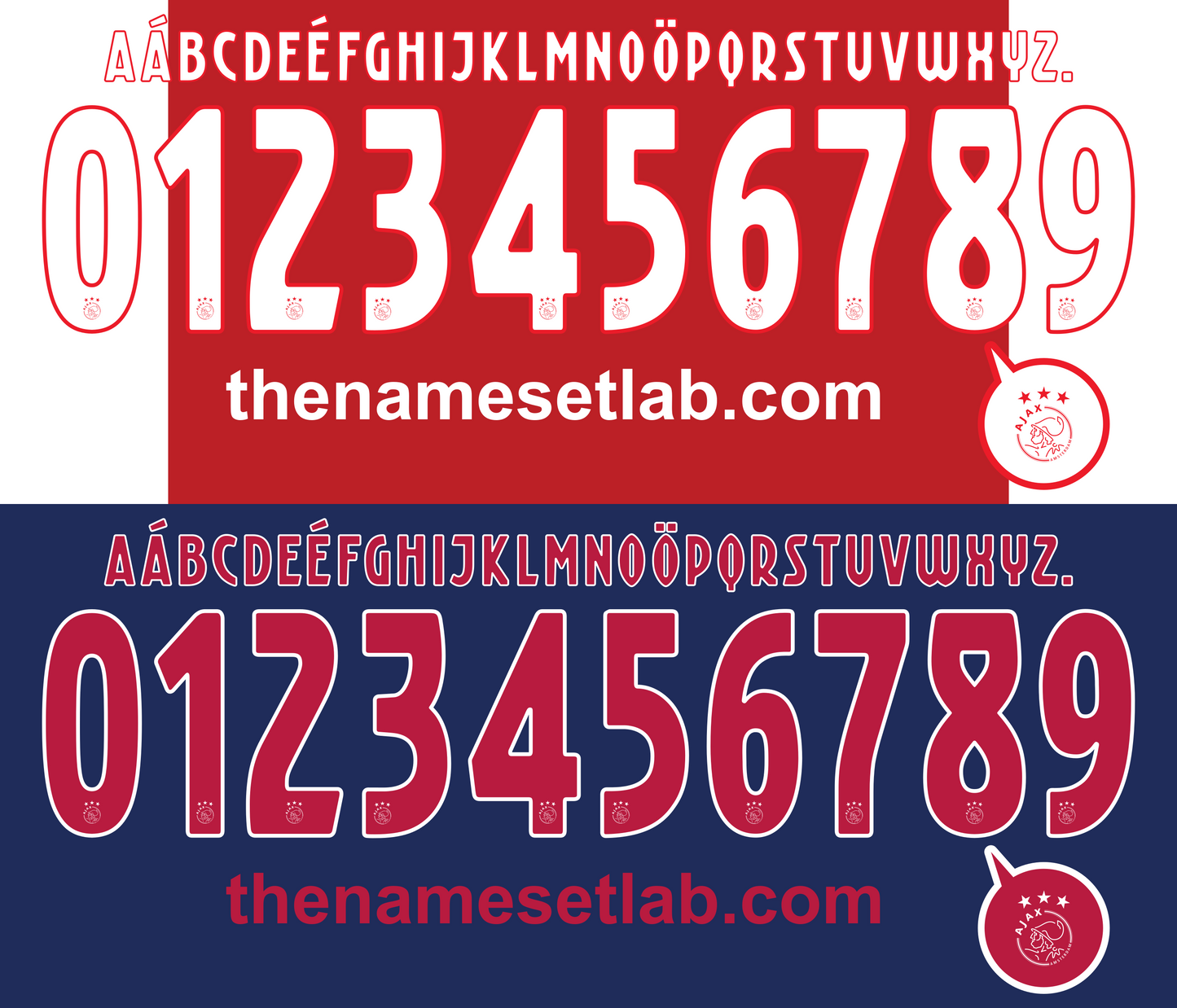Ajax 2017–2018 Nameset Mockup