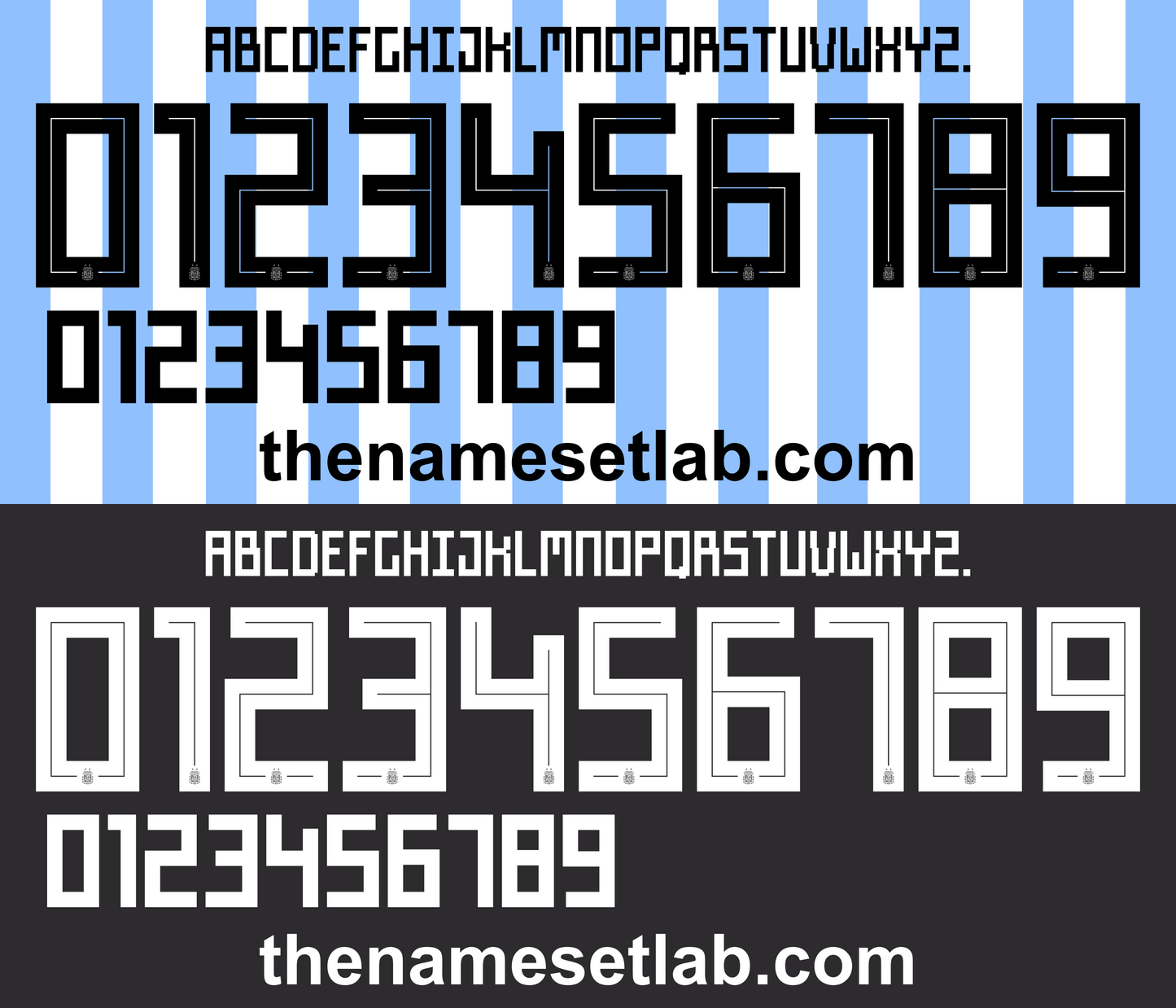 Argentina 2018 Football Nameset AI Vector File