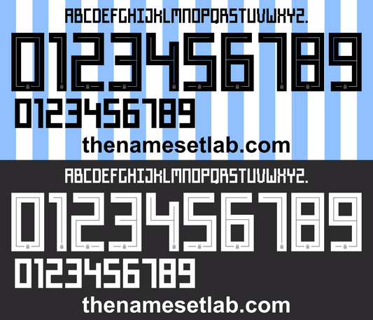 Argentina 2018 Football Nameset AI Vector File