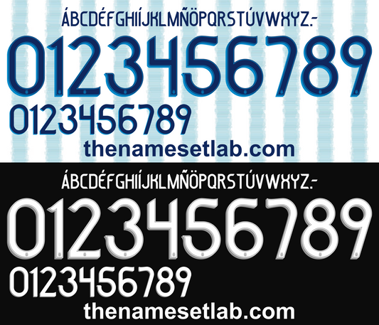 Argentina 2019 Football Nameset AI Vector File