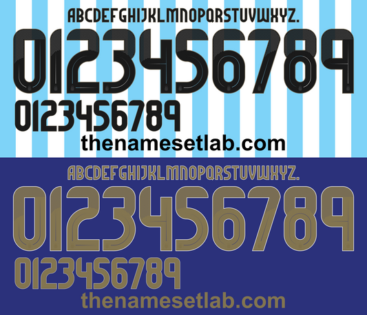 Argentina 2024 Football Nameset AI Vector File