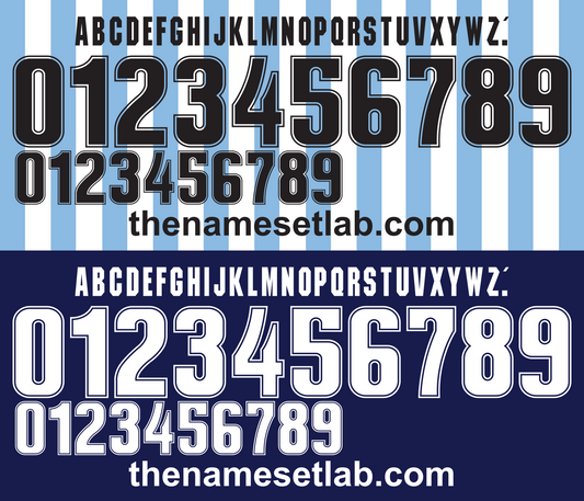 Argentina 1999-2001 Football Nameset AI Vector File