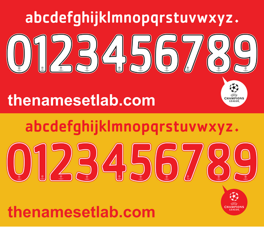 Arsenal 2008-2009 UCL / Cup Font Nameset AI Vector File