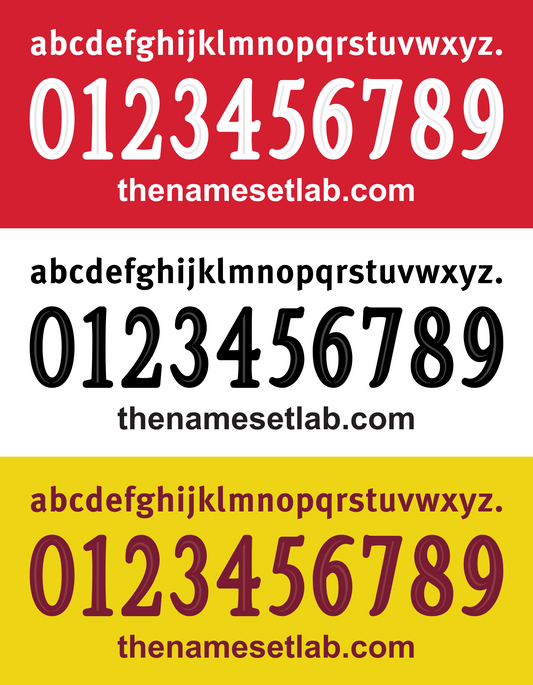 Arsenal 2009-2012 UCL / Cup Font Nameset AI Vector File