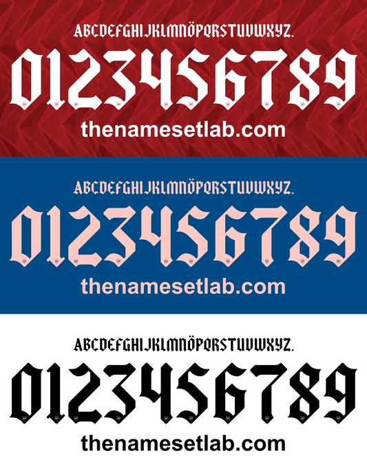 Arsenal 2020-2021  UEL / Cup Font Nameset AI Vector File