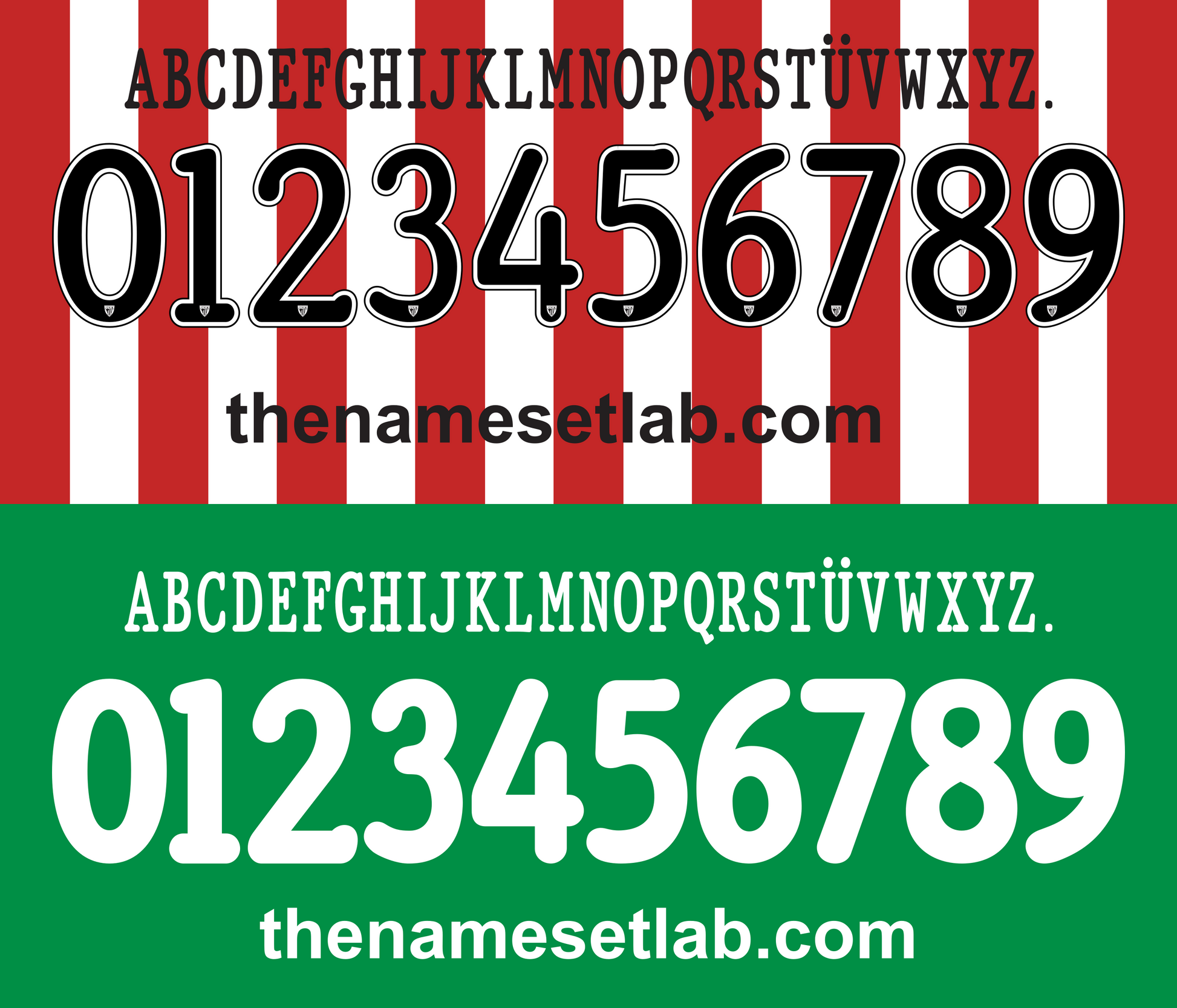 Athletic Bilbao 2011-2013 nameset mockup design