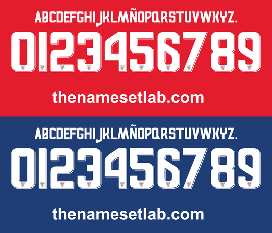 Athletic Bilbao 2013-2014 football nameset mockup