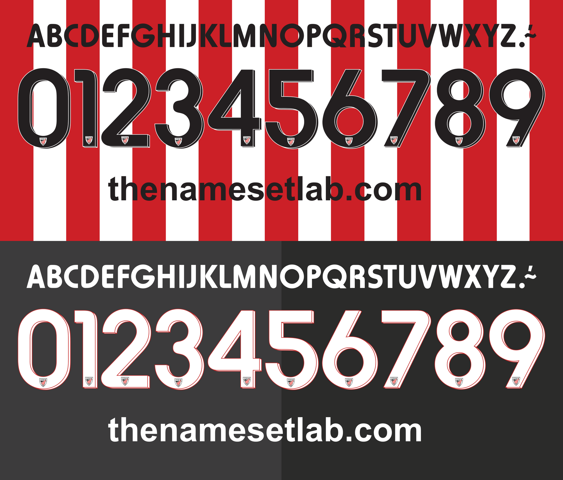 Athletic Bilbao 2015-2016 football shirt nameset mock up