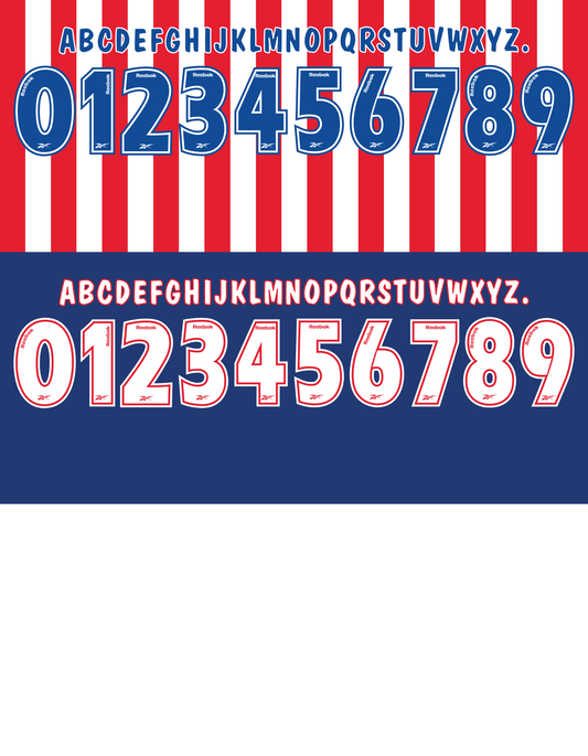 Atletico Madrid 2000-2001 Nameset AI Vector File