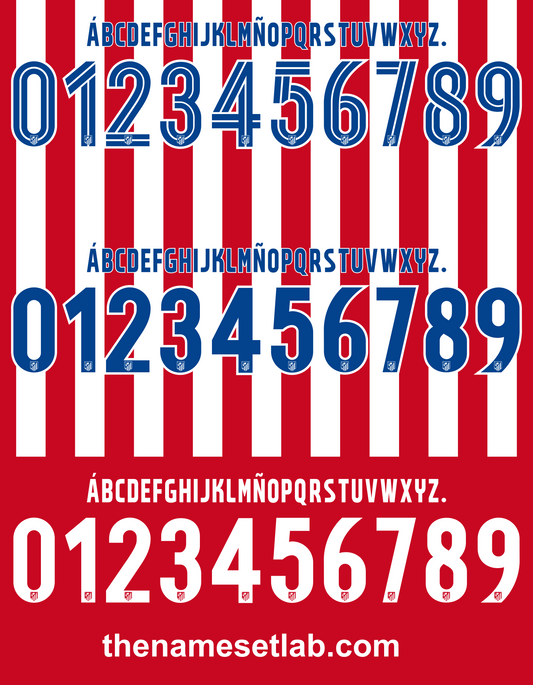 Atletico Madrid 2016-2017 Nameset AI Vector File