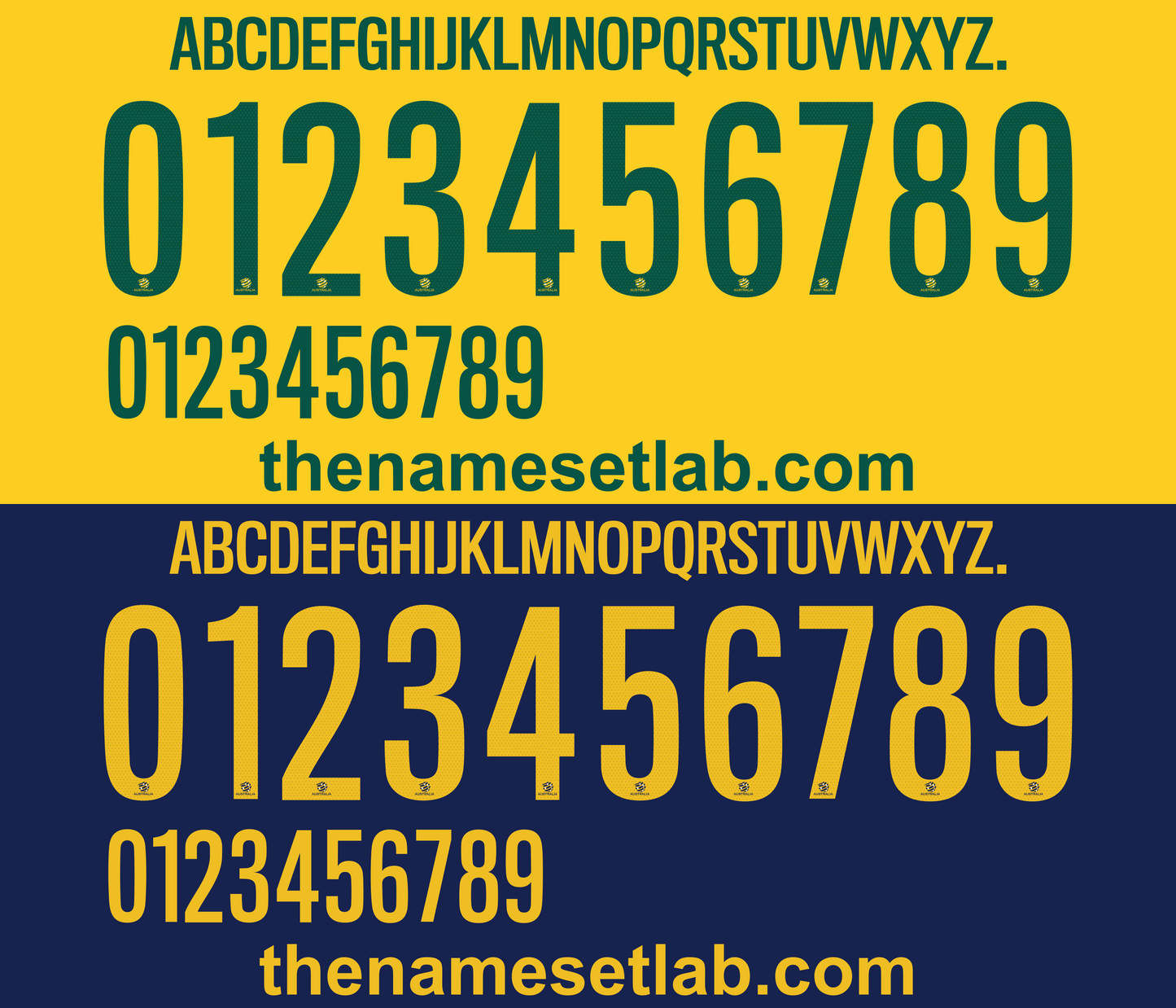 Australia 2014 Football Nameset AI Vector File