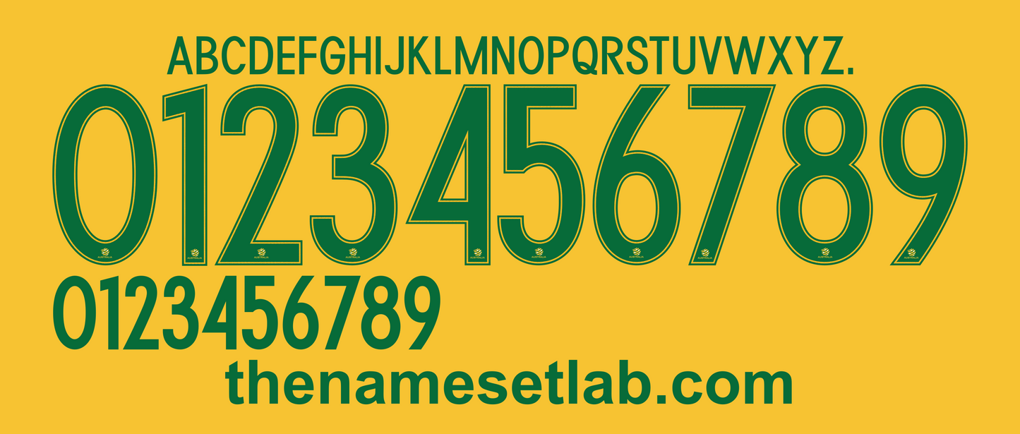 Australia 2016 Football Nameset AI Vector File
