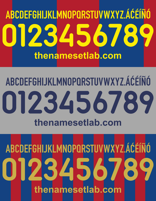 barcelona 2002-2004 nameset shirt nameset graphic