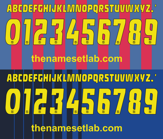 barcelona 2004-2005 nameset shirt nameset graphic