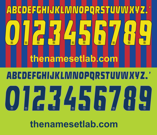 barcelona 2005-2006 nameset shirt nameset graphic