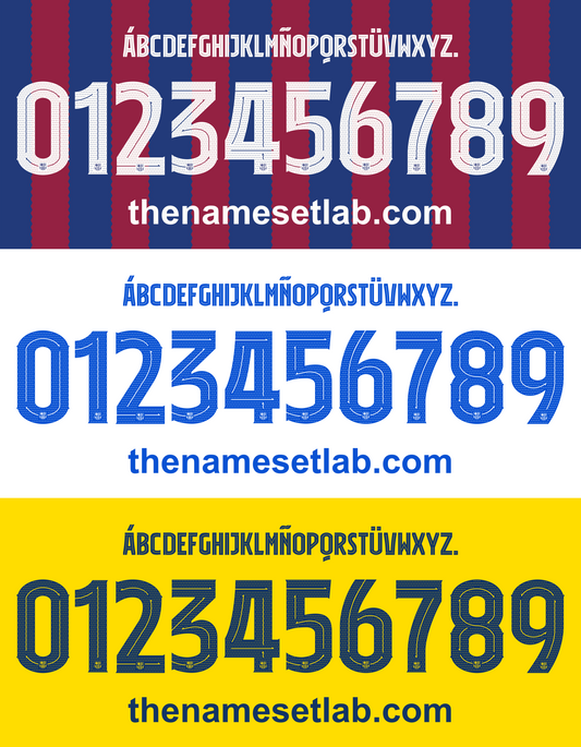 barcelona 2023-2024 ucl nameset shirt nameset graphic