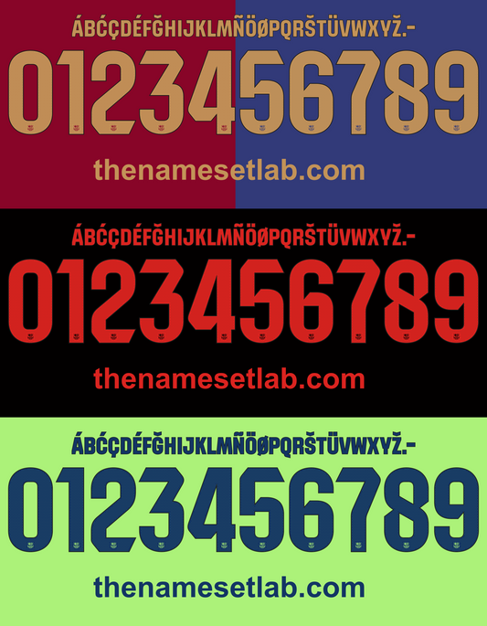 barcelona 2024-2025 nameset shirt nameset graphic