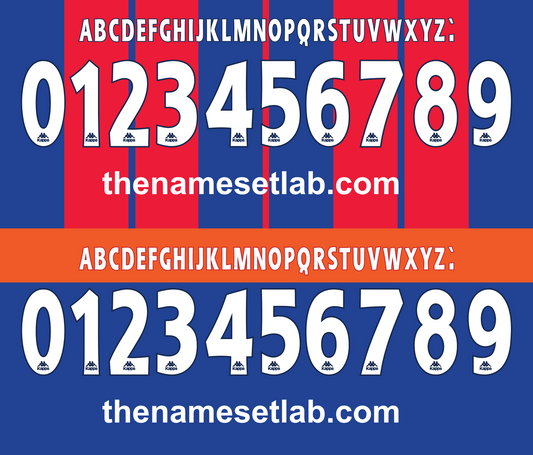 Barcelona 1997-1998 nameset shirt nameset graphic