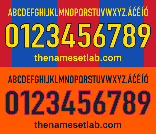 barcelona 1998-1999 nameset shirt nameset graphic