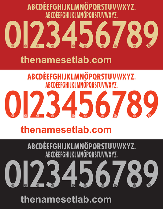 Bayern Munich 2012-2013 Nameset AI Vector File