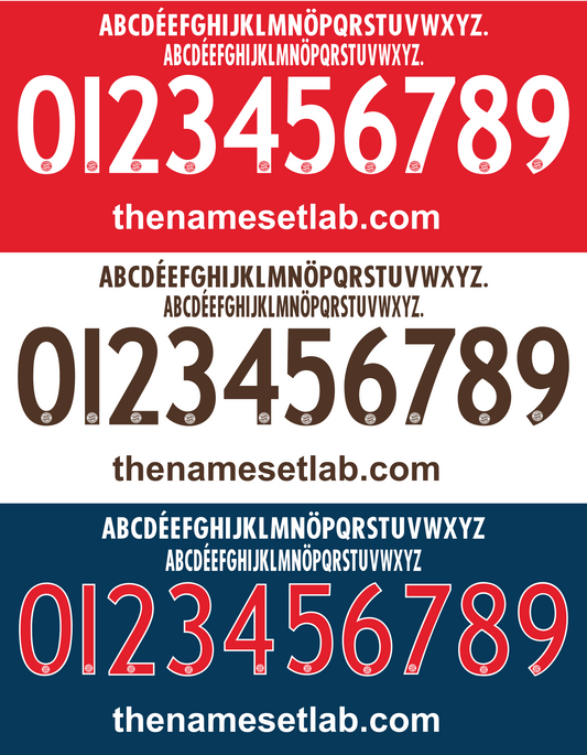 Bayern Munich 2013-2014 Nameset AI Vector File