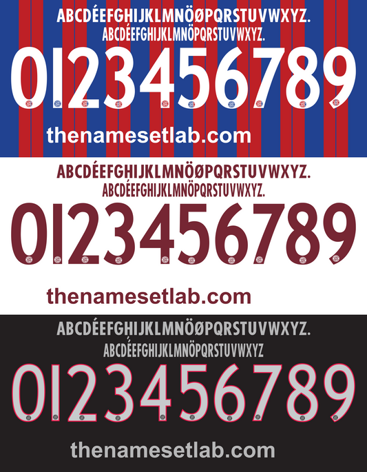 Bayern Munich 2014-2015 Nameset AI Vector File