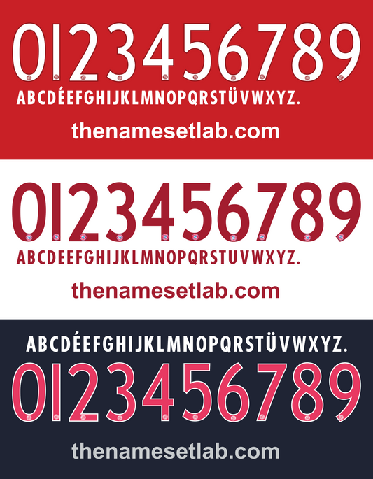 Bayern Munich 2015-2016 Nameset AI Vector File