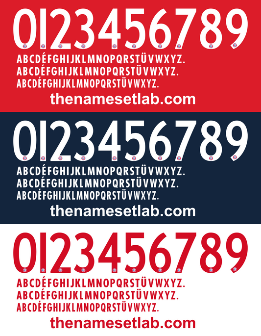 Bayern Munich 2017-2018 Nameset AI Vector File