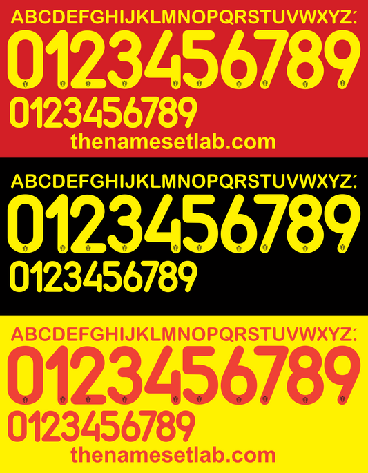Belgium 2014 Football Nameset AI Vector File