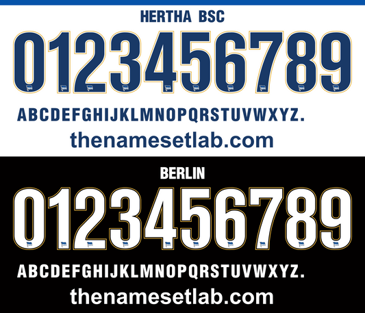 Hertha Berlin 2017-2018 Nameset AI Vector File
