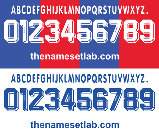 Bologna 1996-1997 Nameset font mockup