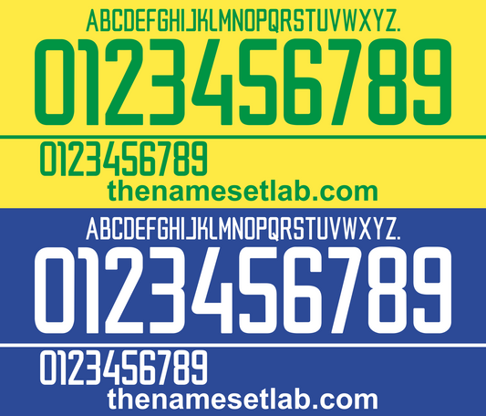 Brazil 2002 Football Nameset AI Vector File