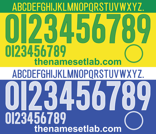 Brazil 2004 Football Nameset AI Vector File