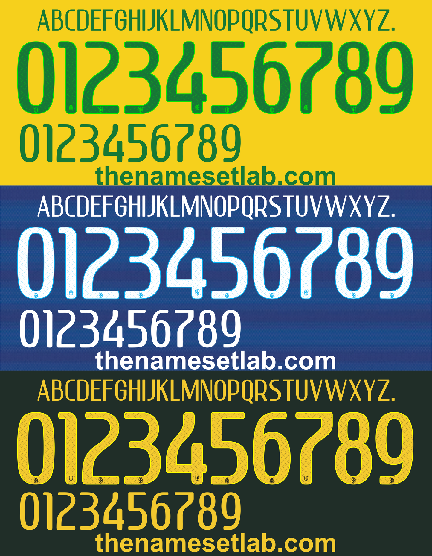 Brazil 2014 Football Nameset AI Vector File