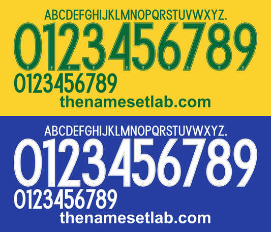 Brazil 2016 Football Nameset AI Vector File